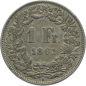 Preview: 1 Franken 1861 B - sitzende Helvetia
